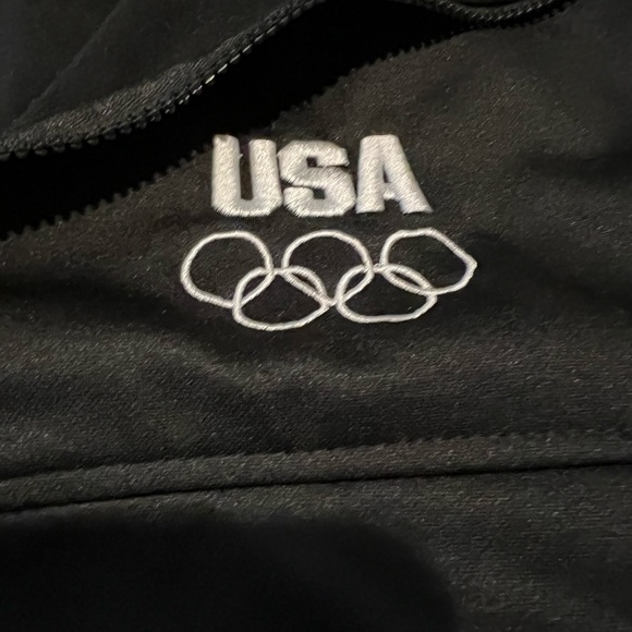 Men’s United States Olympic Committee Team USA Black Jacket Full Zip Size Large - Picture 6 of 6